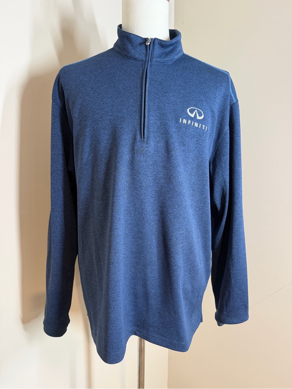 NEW! Infiniti Men’s Pebble Beach Navy Blue -SZ XL- Long Sleeve Pullover Shirt